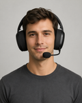 ClearVoice Wireless Over-Ear Headset with Boom Microphone